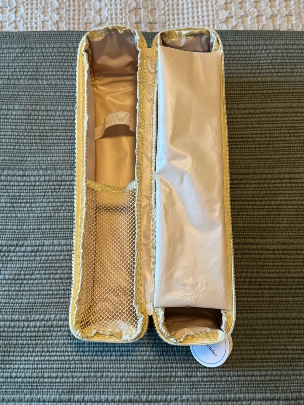 Pink Canvas Wine Cooler Bag